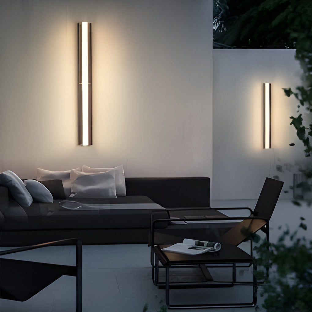 Premium Waterproof LED Solar Wall Light - Outdoor Linear Design