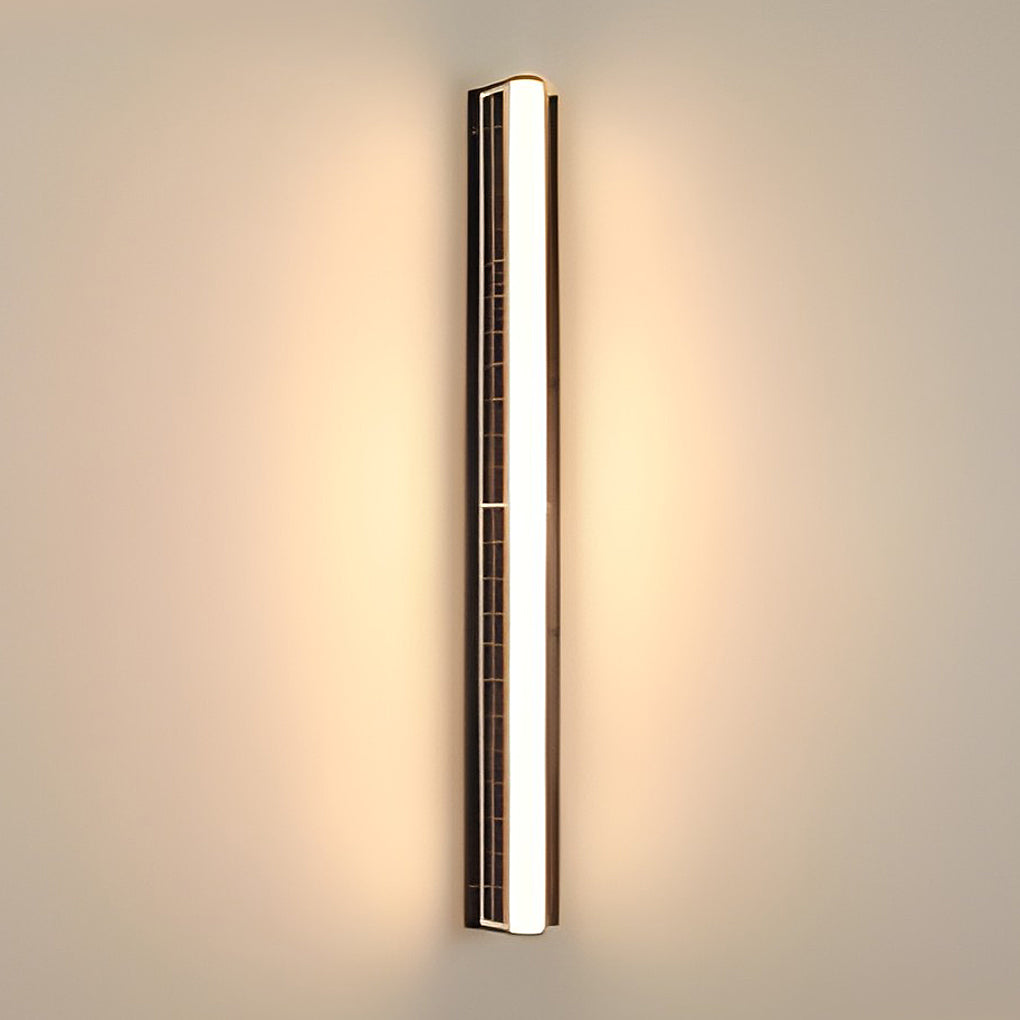 Premium Waterproof LED Solar Wall Light - Outdoor Linear Design