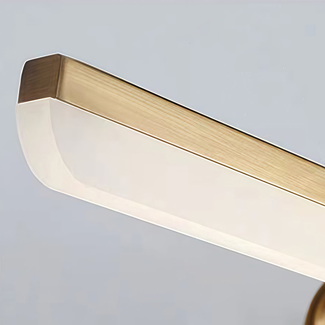 Modern Brass Curved Arm Light Bar Vanity Fixture