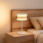 Vintage Iron Frame Table Lamp with PS Lampshade