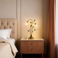 Premium Lily Table Lamp with Dual Lights and Leaf Accents