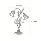 Premium Lily Table Lamp with Dual Lights and Leaf Accents