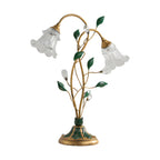 Premium Lily Table Lamp with Dual Lights and Leaf Accents