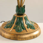 Premium Lily Table Lamp with Dual Lights and Leaf Accents
