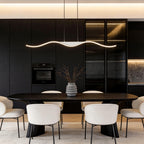 Modern White Line Wave Pendant Ceiling Light