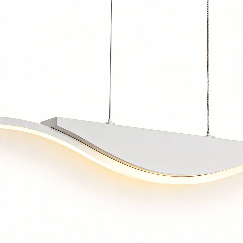 Modern White Line Wave Pendant Ceiling Light