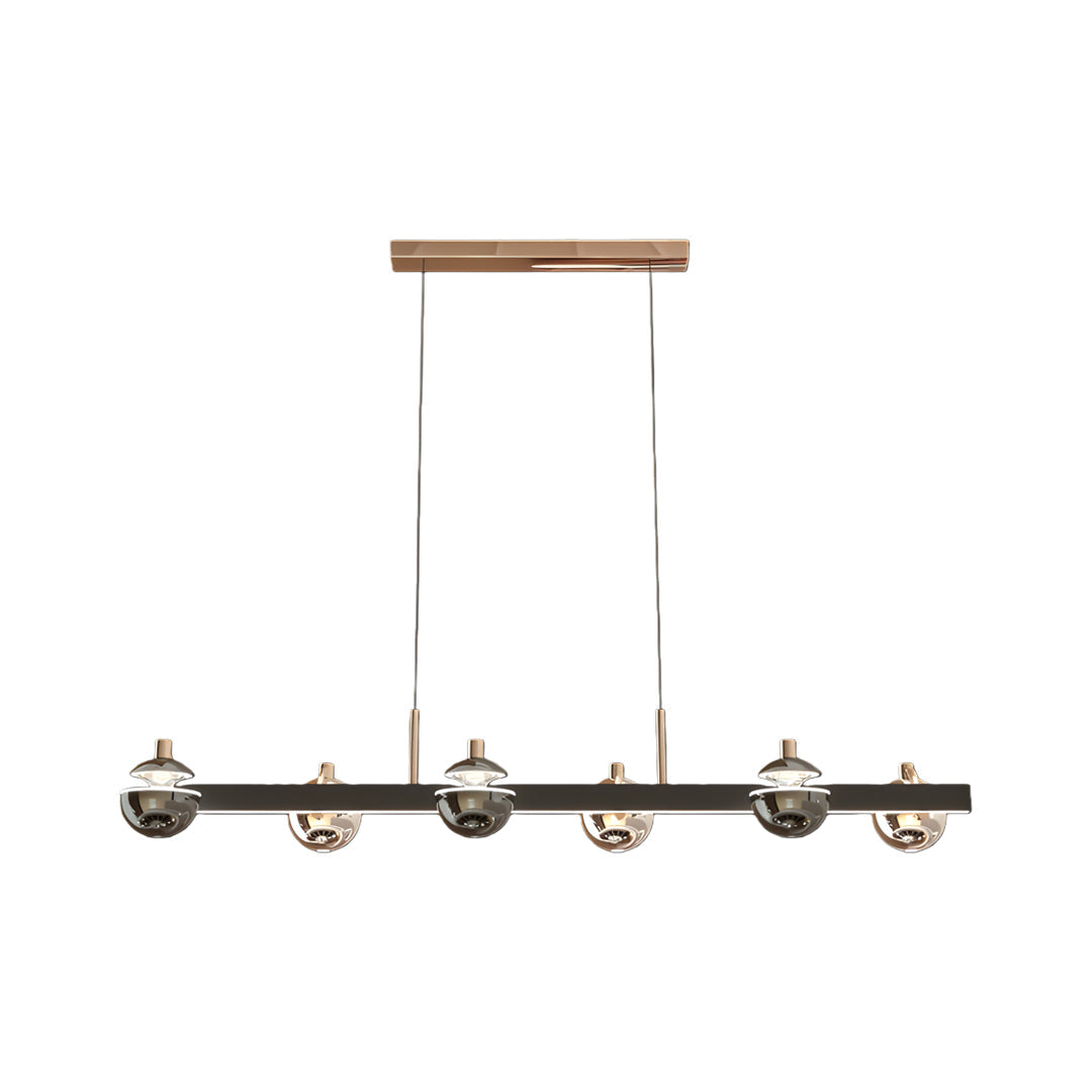 Modern Black and Gold LED Chandelier Ceiling Light