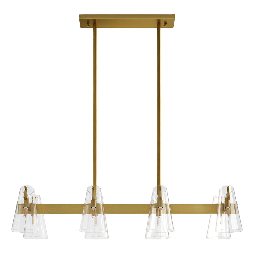 Modern Copper Chandelier - Elegant Ceiling Light Fixture