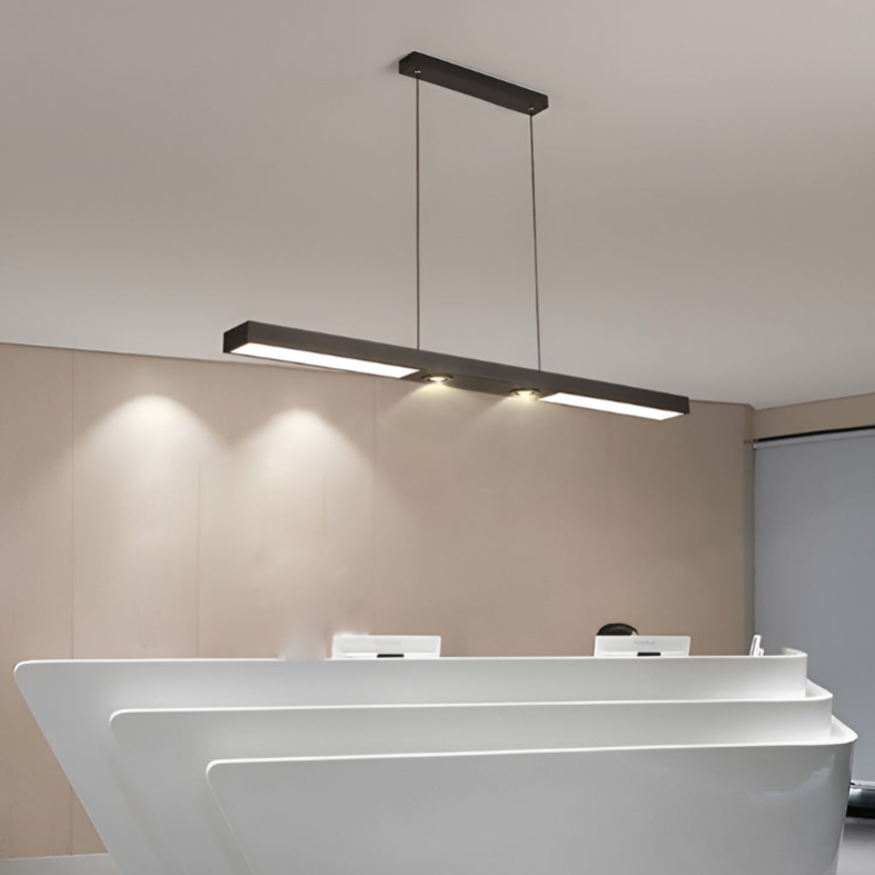 Modern Black Linear Iron Ceiling Pendant Light