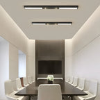 Modern Black Linear Iron Ceiling Pendant Light
