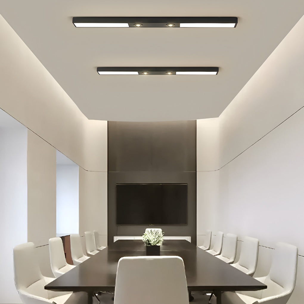 Modern Black Linear Iron Ceiling Pendant Light