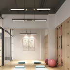 Modern Black Linear Iron Ceiling Pendant Light