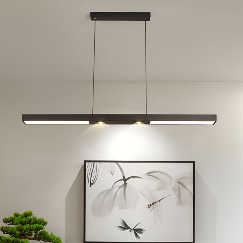 Modern Black Linear Iron Ceiling Pendant Light
