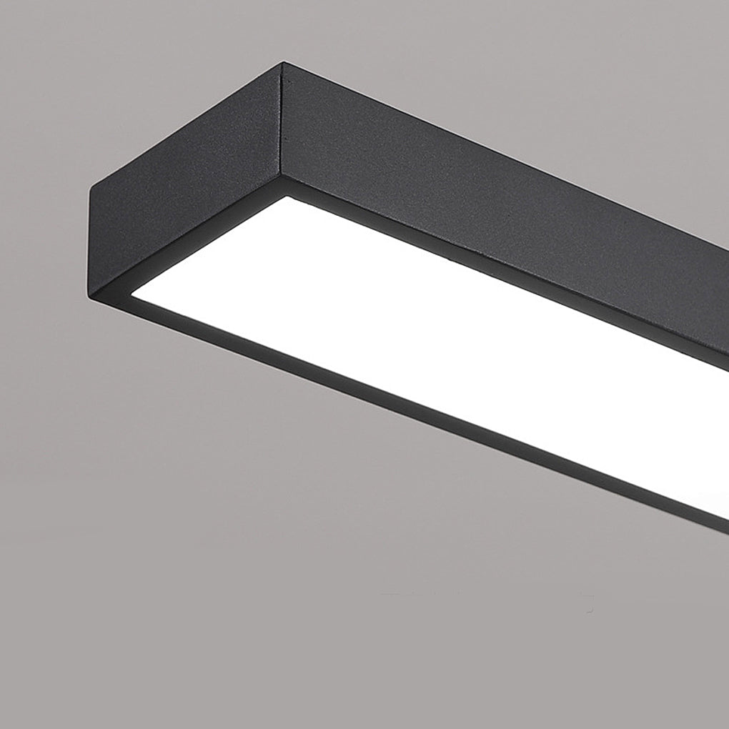 Modern Black Linear Iron Ceiling Pendant Light