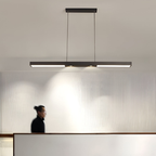 Modern Black Linear Iron Ceiling Pendant Light