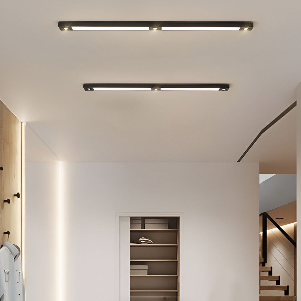Modern Black Linear Iron Ceiling Pendant Light