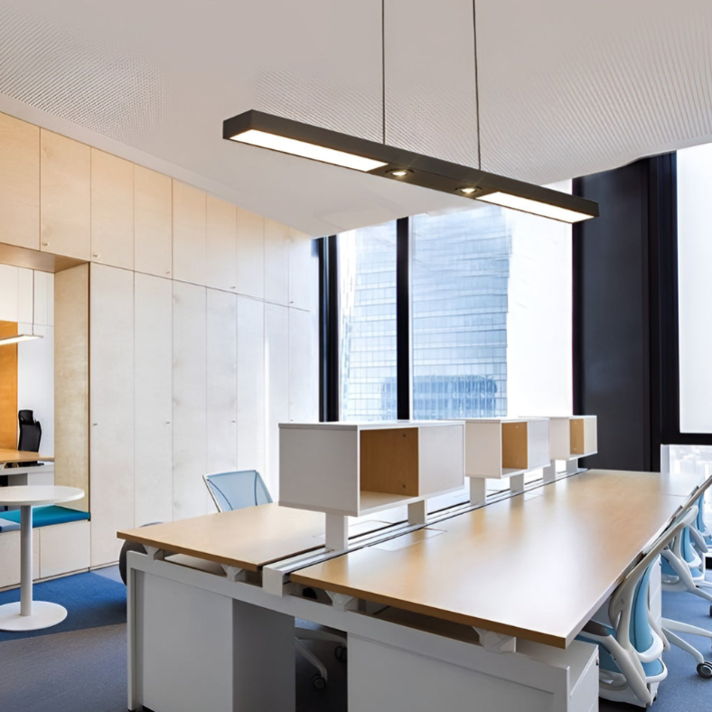 Modern Black Linear Iron Ceiling Pendant Light