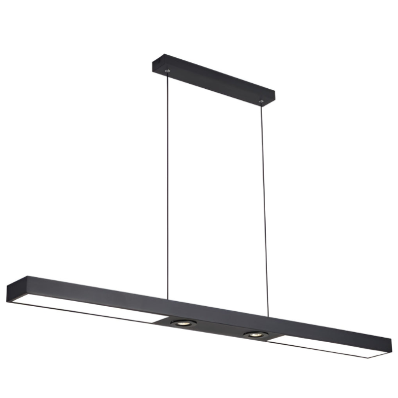 Modern Black Linear Iron Ceiling Pendant Light