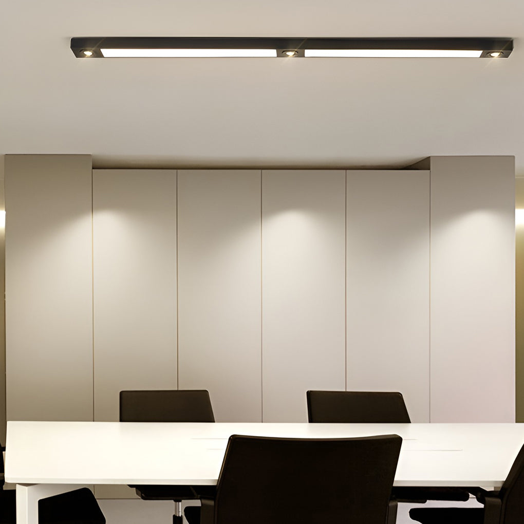 Modern Black Linear Iron Ceiling Pendant Light