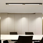 Modern Black Linear Iron Ceiling Pendant Light