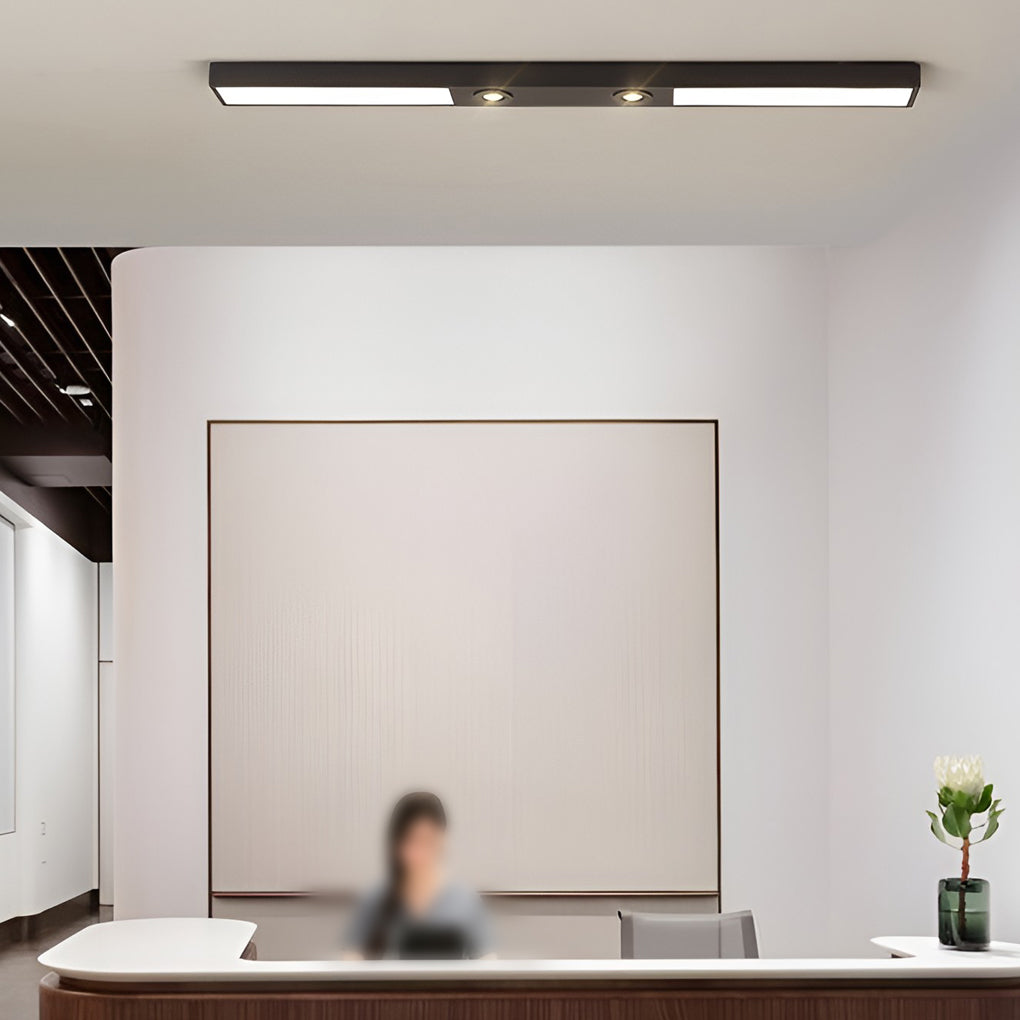 Modern Black Linear Iron Ceiling Pendant Light