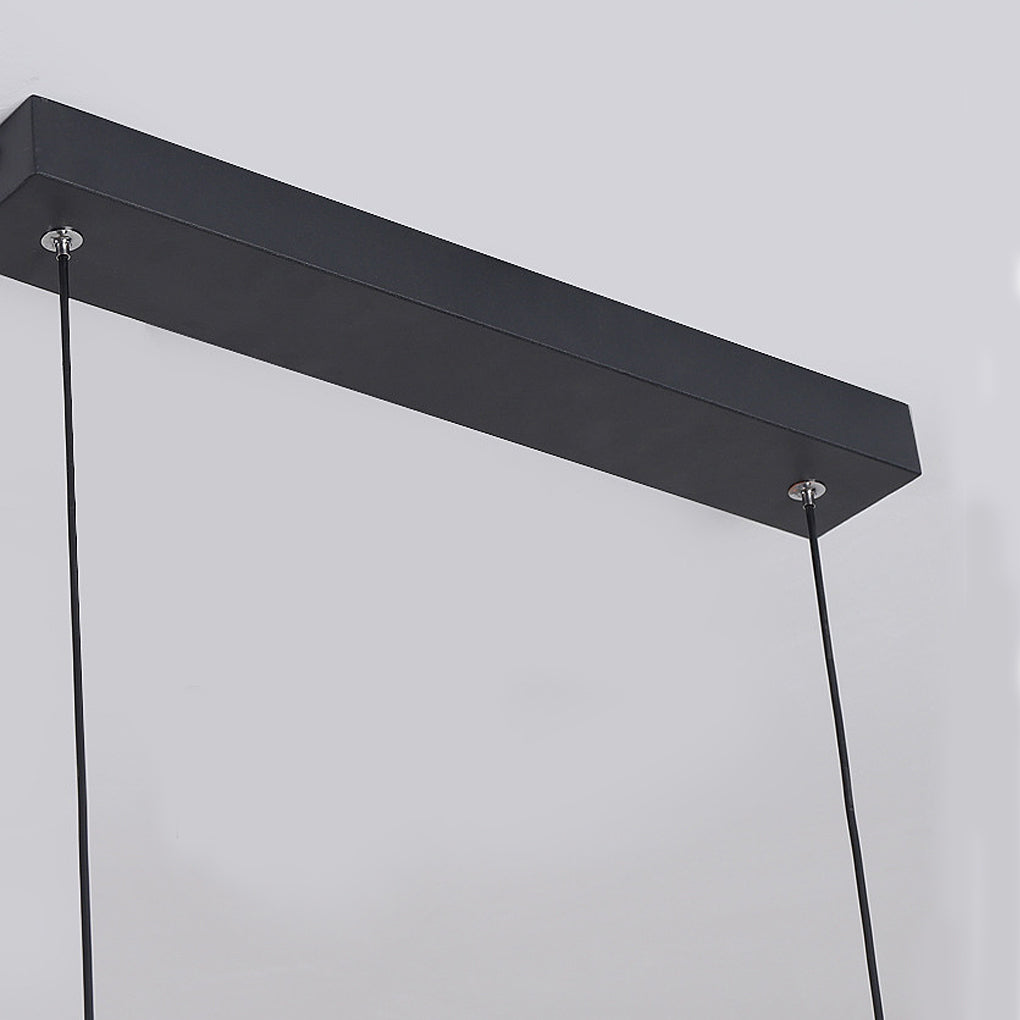 Modern Black Linear Iron Ceiling Pendant Light