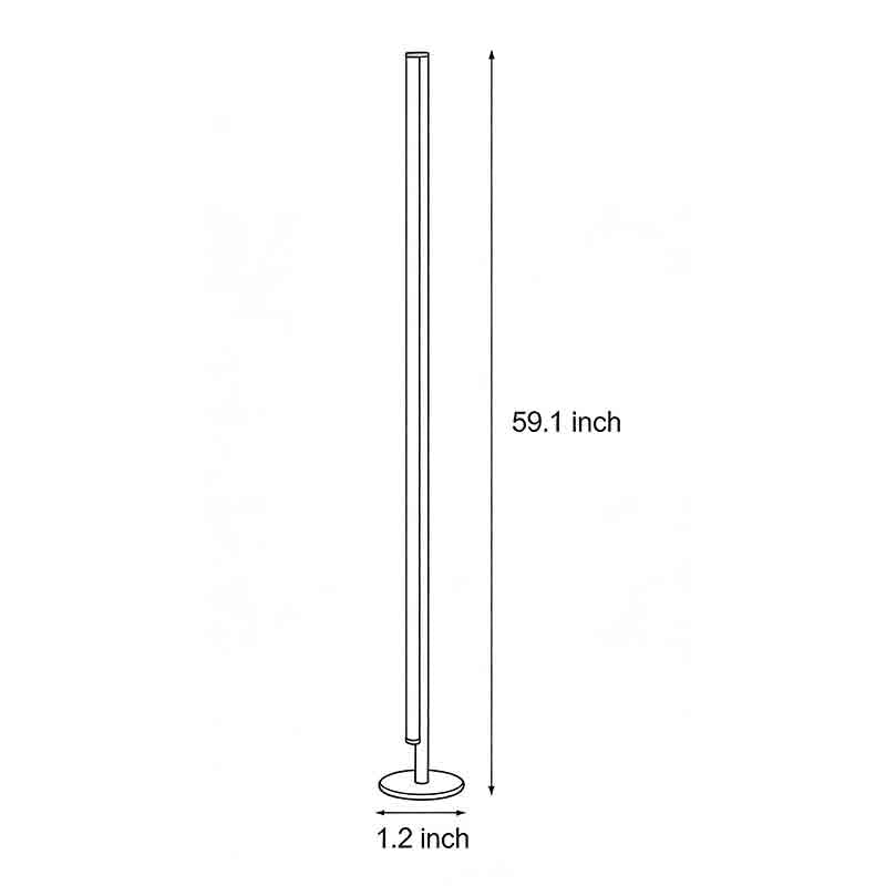 Modern Minimalist LED Linear Floor Lamp - Ambient Lighting