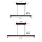 Japanese Minimalist Linear Pendant Light for Island Ceilings