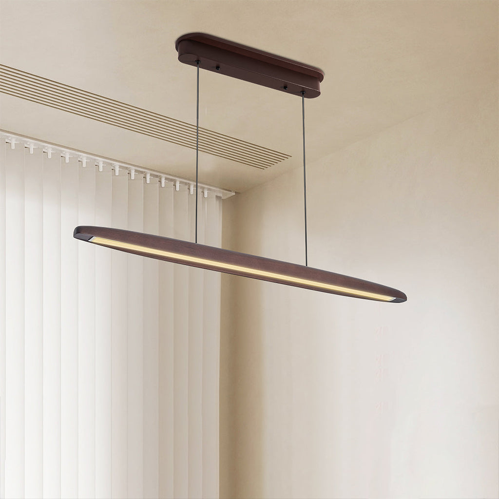 Minimalist Linear LED Pendant Light - Iron Ceiling Fixture