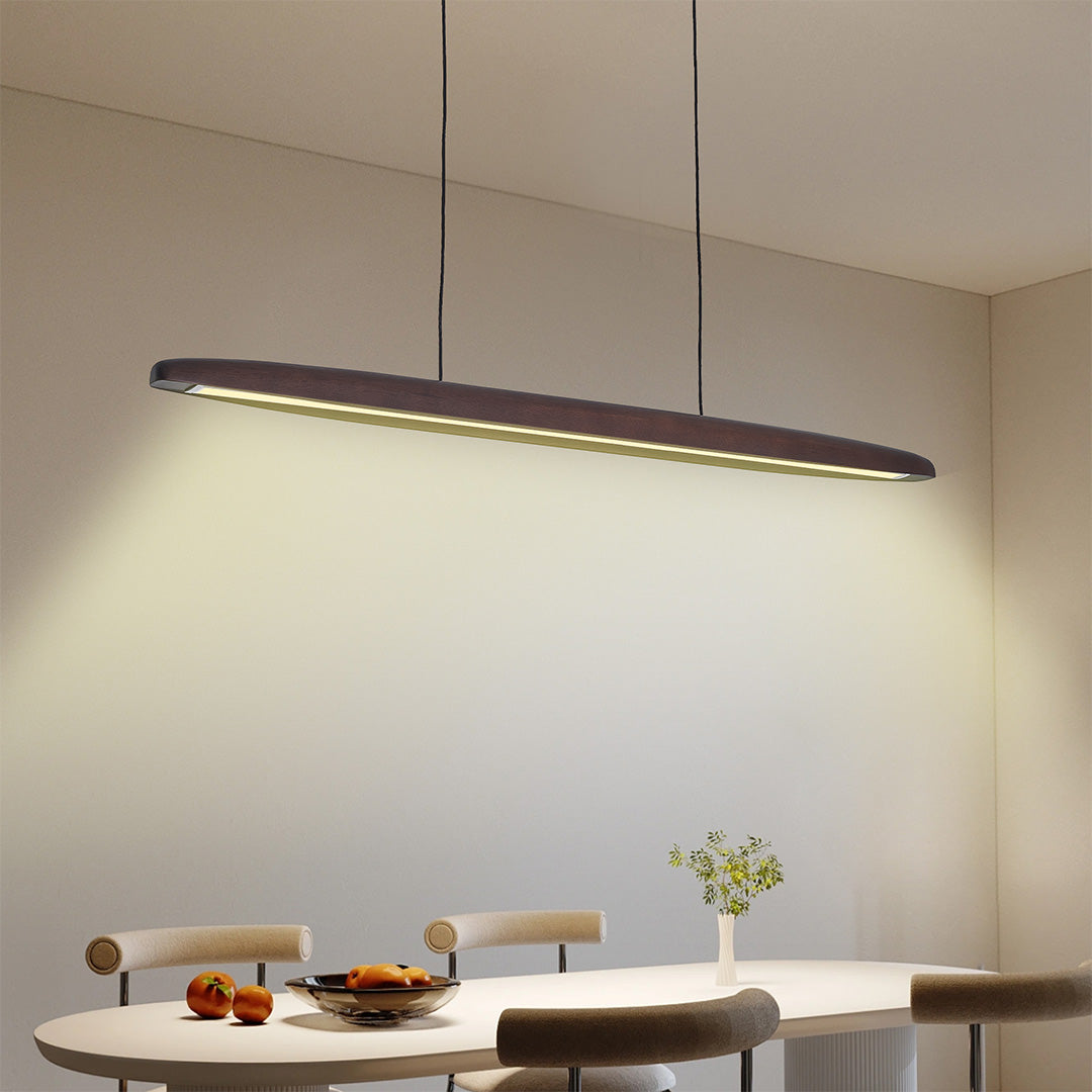 Minimalist Linear LED Pendant Light - Iron Ceiling Fixture