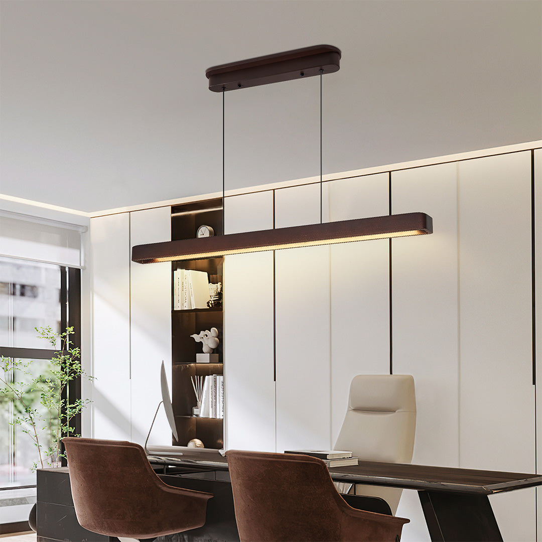 Japanese Minimalist Linear Pendant Light for Island Ceilings