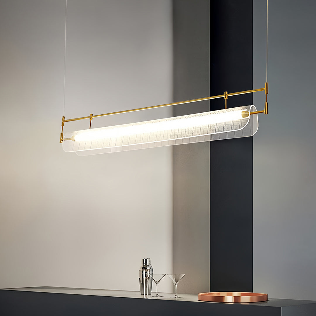 Nordic Minimalist Linear Pendant Ceiling Light - Long Strip Design