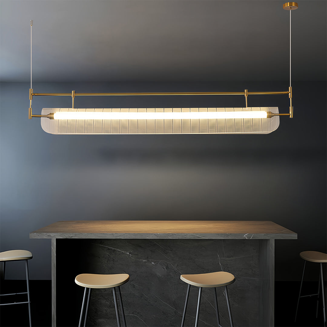 Nordic Minimalist Linear Pendant Ceiling Light - Long Strip Design