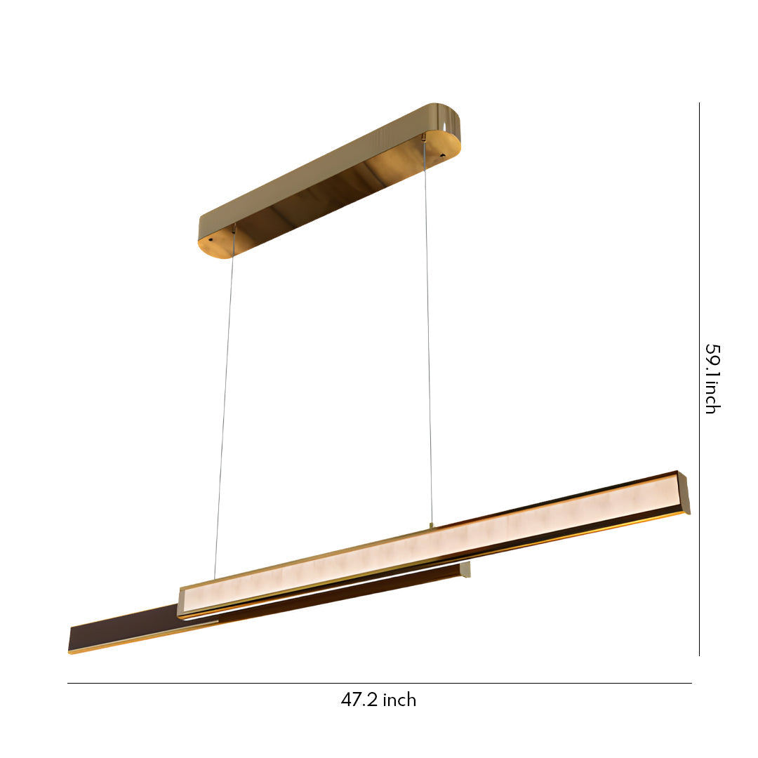 Modern Minimalist Linear Suspension Light - Eye-Care Design