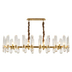 Modern Brass and Glass Chandelier Ceiling Light