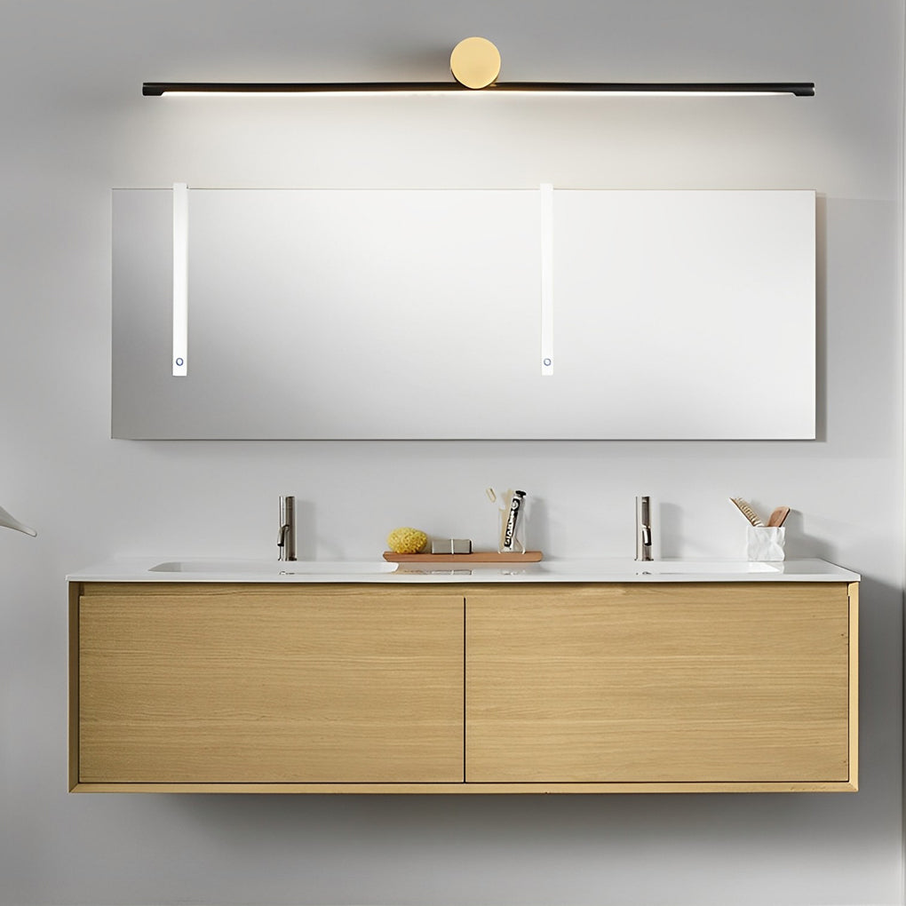 Dual-Color Linear Metal Vanity Light for Bathroom