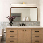 Dual-Color Linear Metal Vanity Light for Bathroom