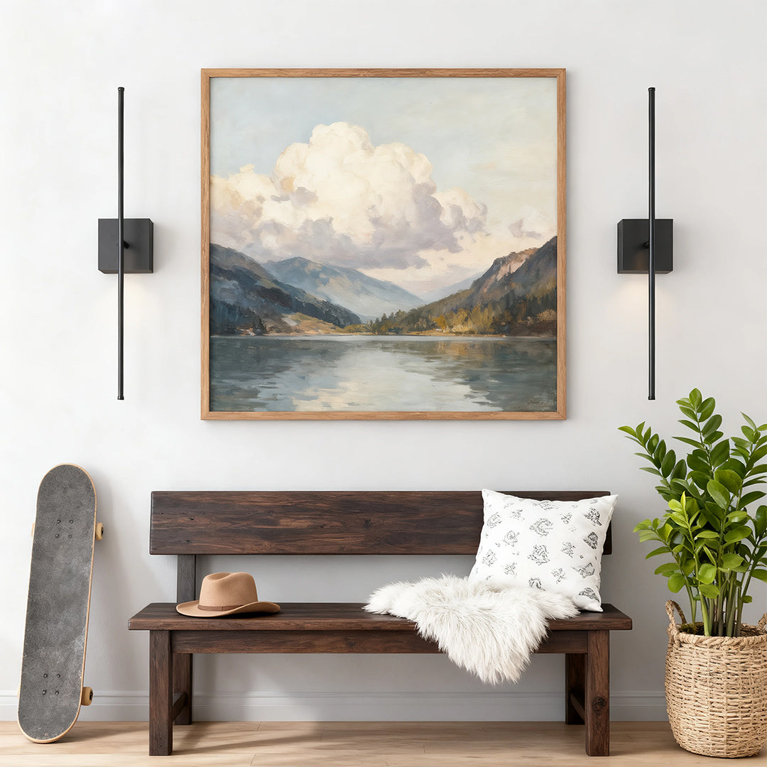 Modern Wireless Black Iron Linear LED Wall Light