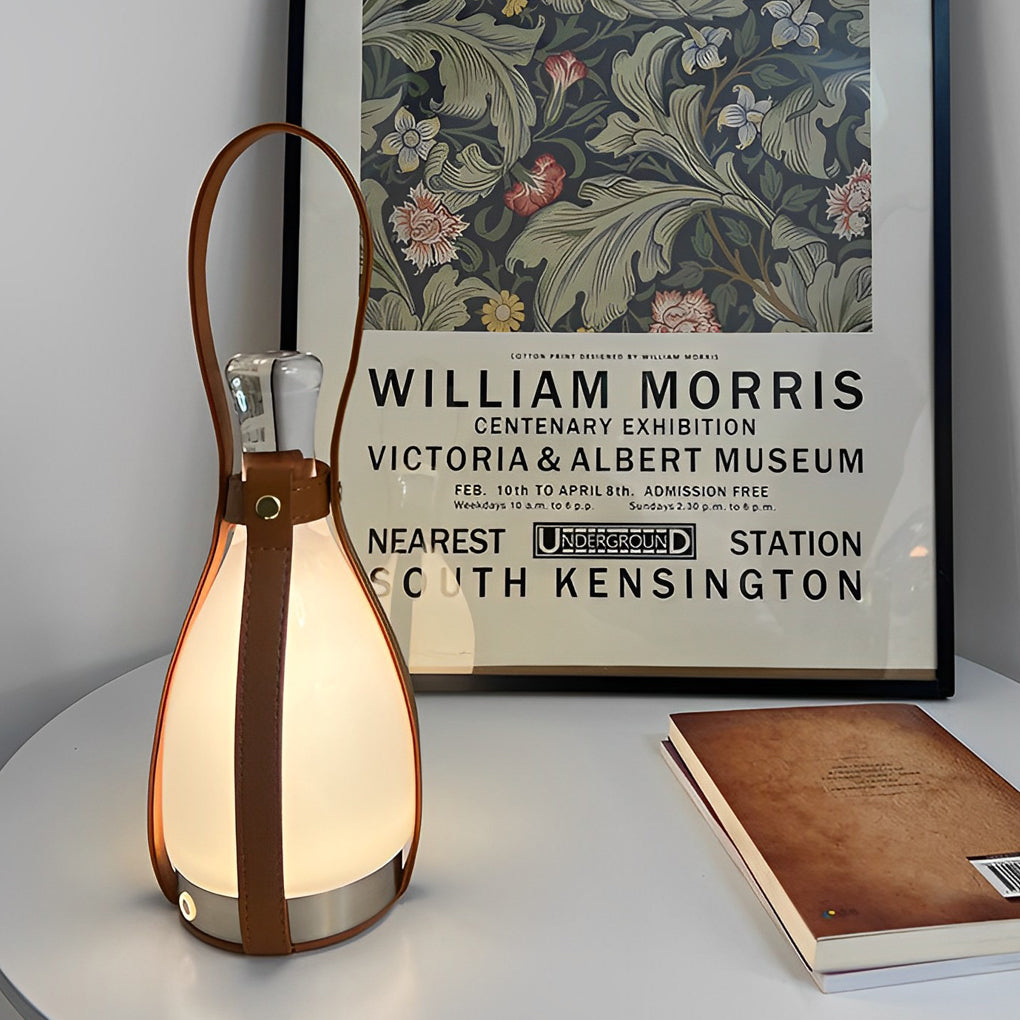 Mid-Century Cordless Liquor Bottle Table Lamp