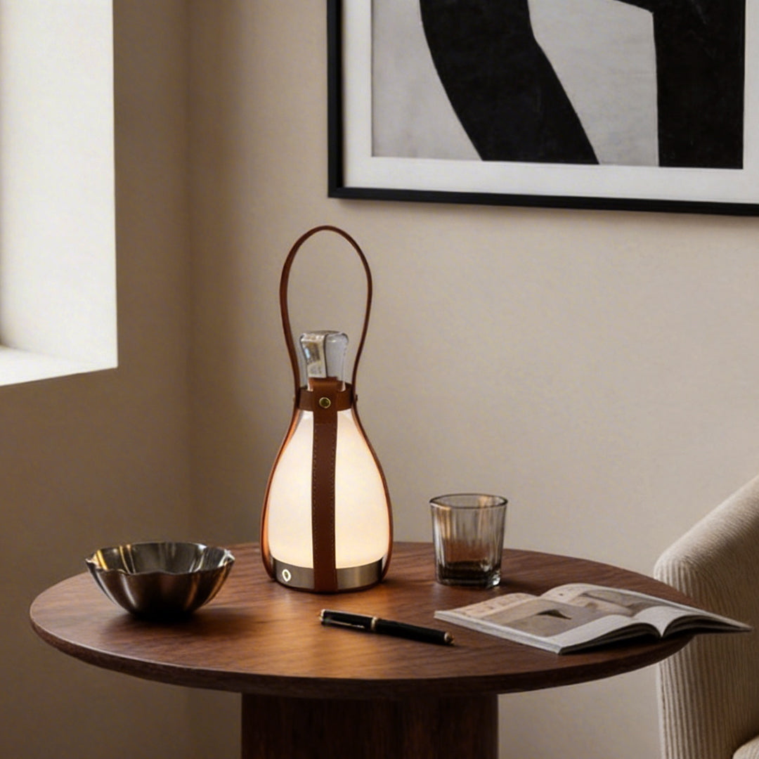 Mid-Century Cordless Liquor Bottle Table Lamp