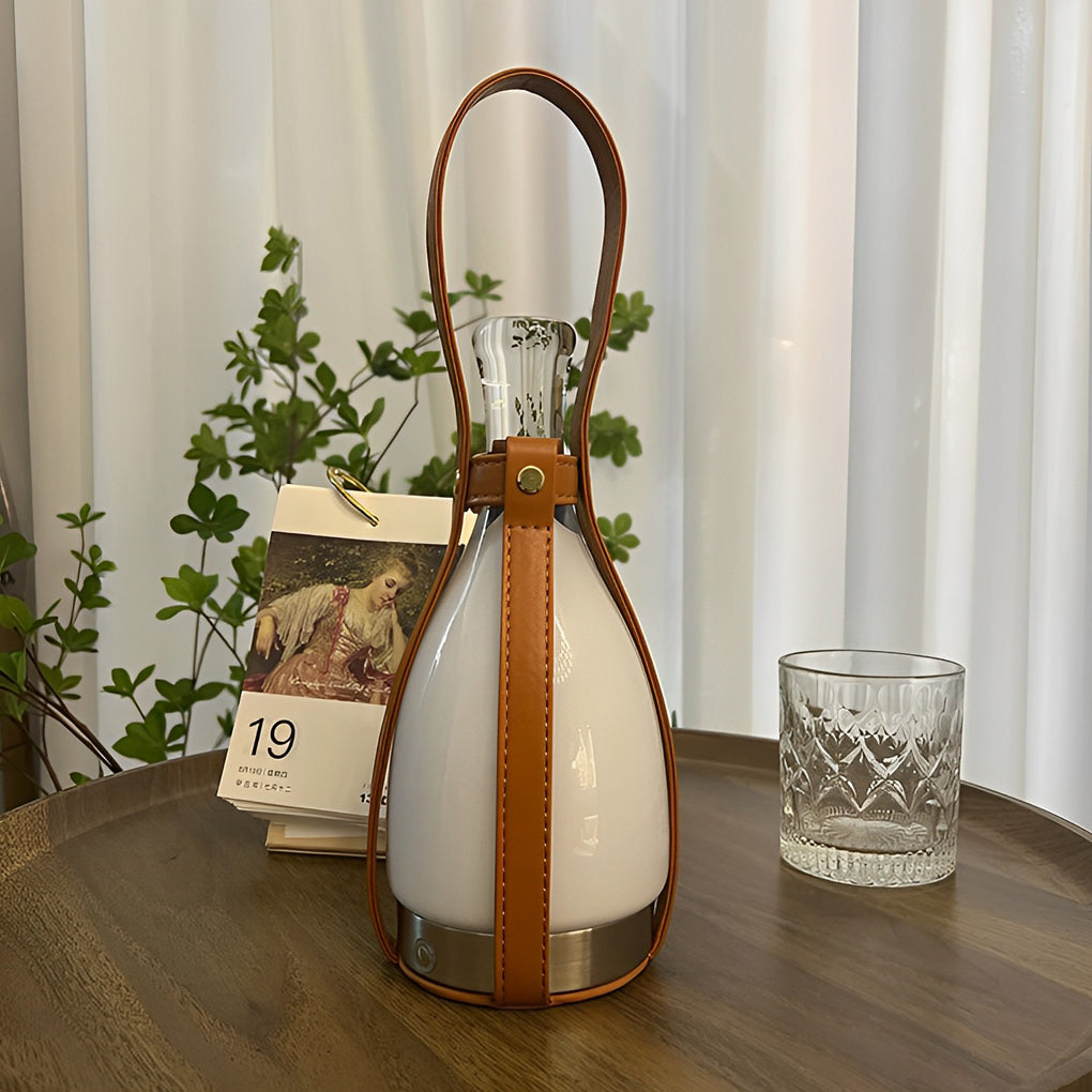 Mid-Century Cordless Liquor Bottle Table Lamp