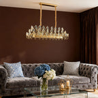 Luxury Gold LED Crystal Chandelier Ceiling Light