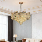 Luxury Crystal Pendant Chandelier - Carbon Steel Ceiling Light