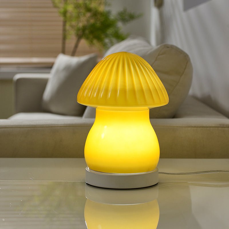 Elegant Glass LED Mushroom Night Light