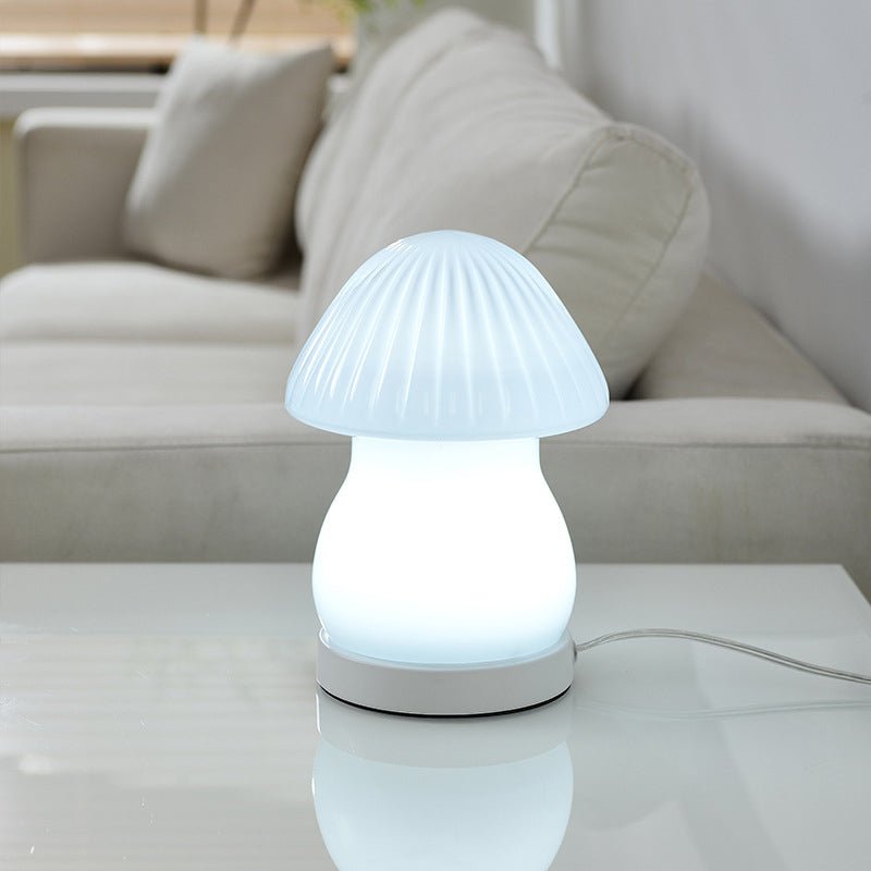 Elegant Glass LED Mushroom Night Light