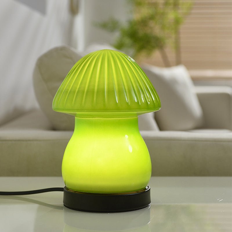 Elegant Glass LED Mushroom Night Light