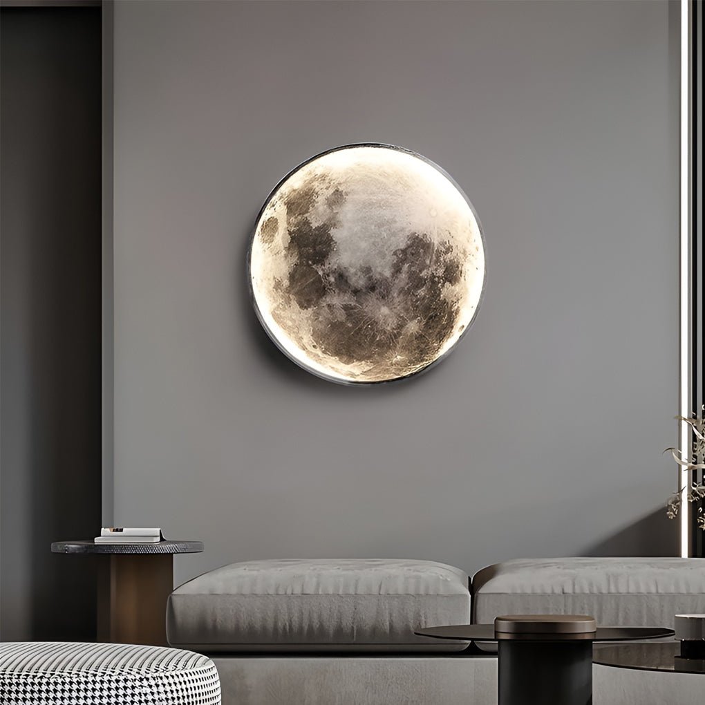 Modern Round LED Full Moon Wall Lamp