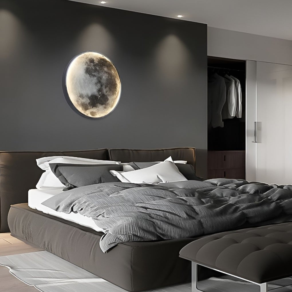 Modern Round LED Full Moon Wall Lamp
