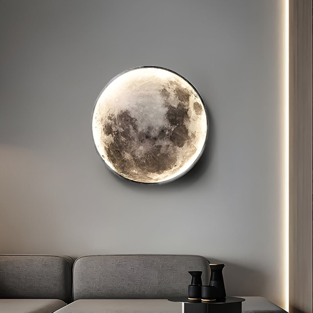 Modern Round LED Full Moon Wall Lamp