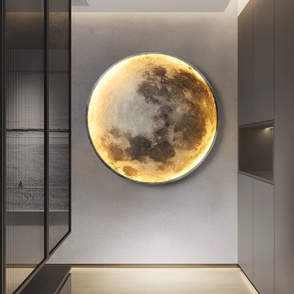 Modern Round LED Full Moon Wall Lamp